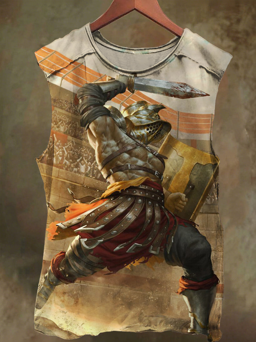 Unisex Colosseum Knight Print Casual Cotton Tank Top