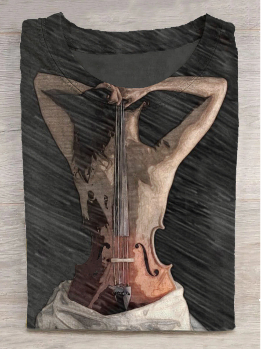 Girls' Wakin Printed Round Neck Short Sleeve T-Shirt