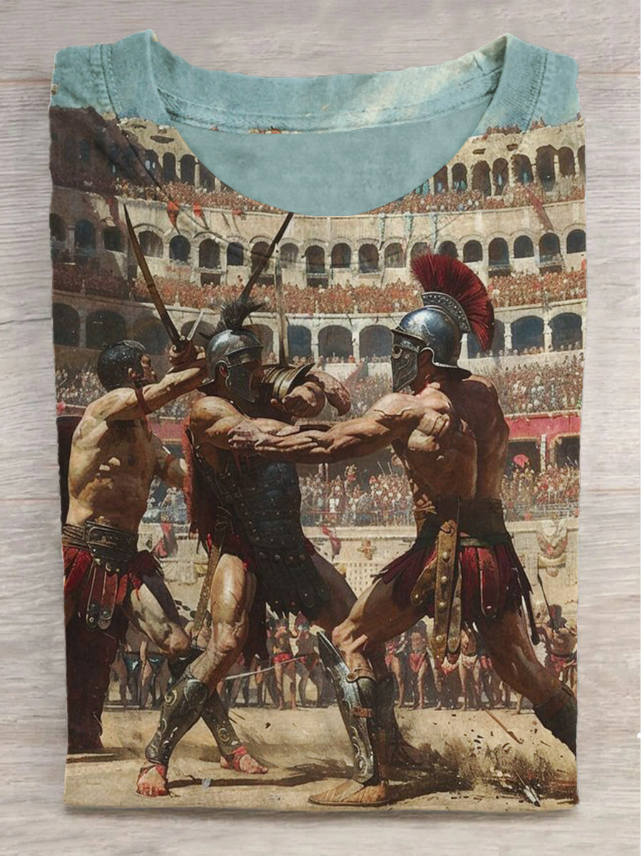 Colosseum Print Round Neck Short Sleeve T-Shirt