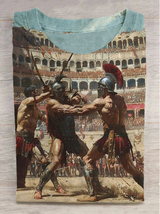 Colosseum Print Round Neck Short Sleeve T-Shirt