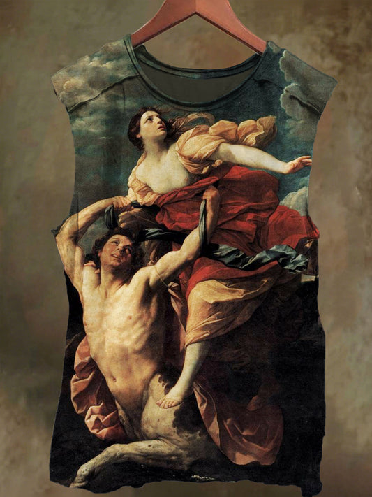 Unisex Greek Mythology Print Casual Cotton Tank Top