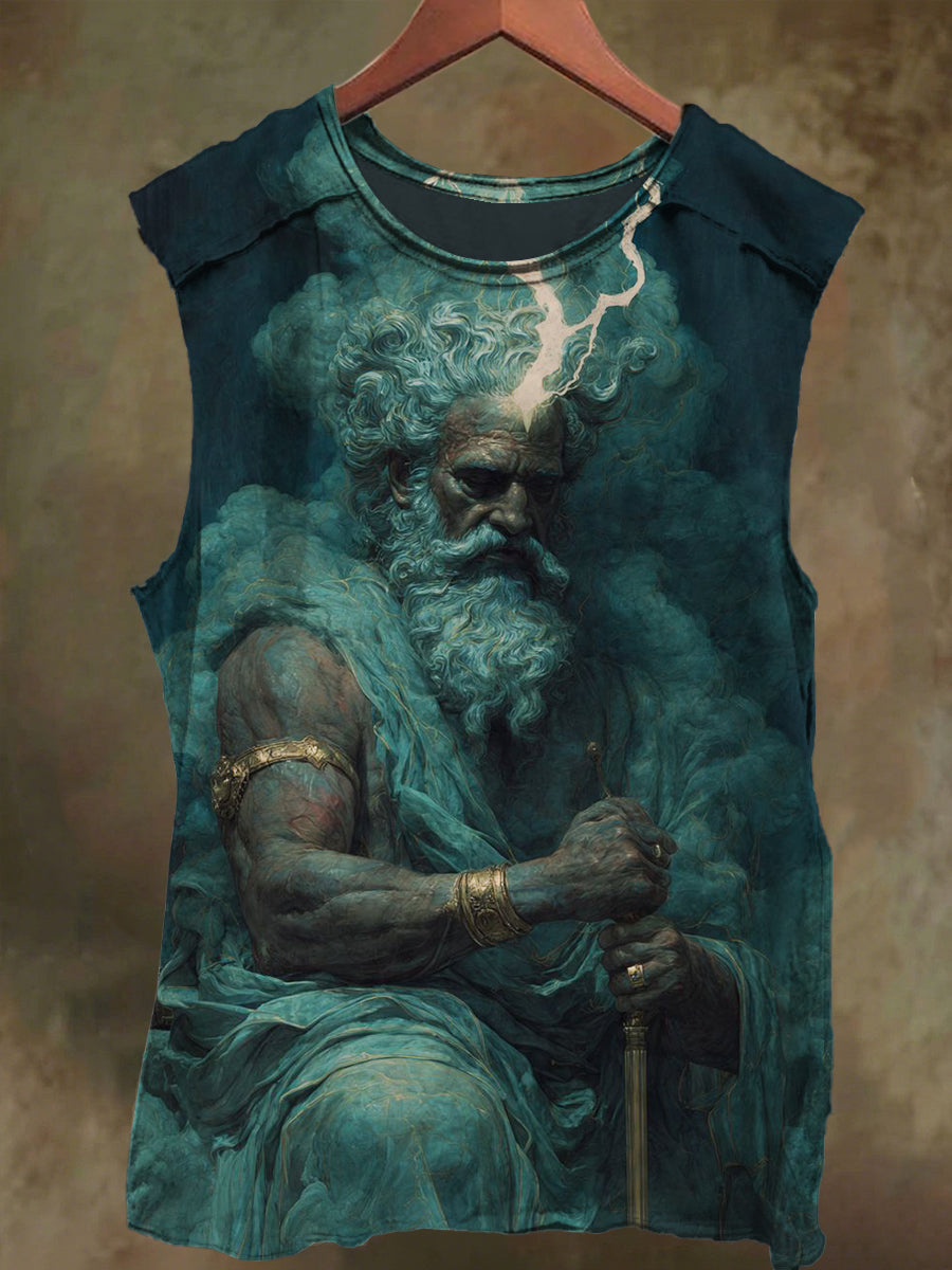 Unisex Thor Print Casual Cotton Tank Top