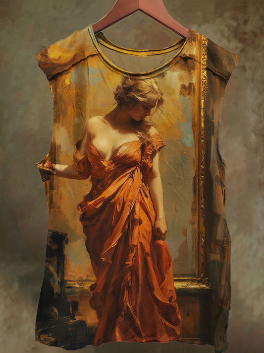 Unisex Under the Light Girly Print Casual Cotton Tank Top