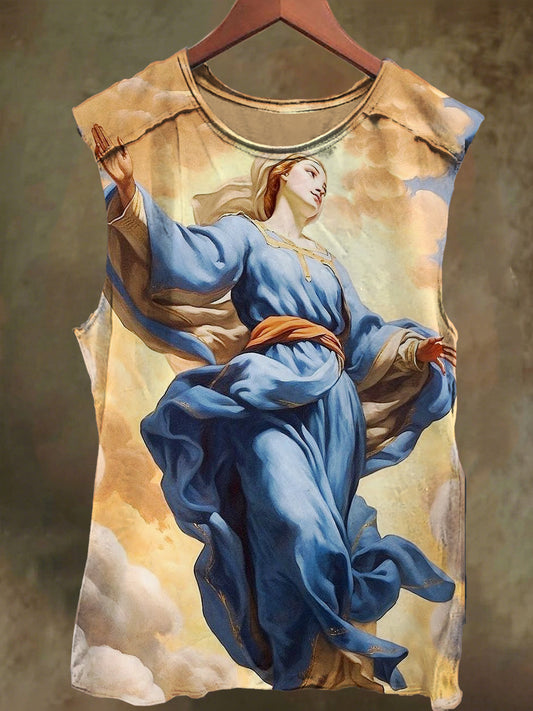 Unisex Flying Sage Printed Casual Cotton Tank Top