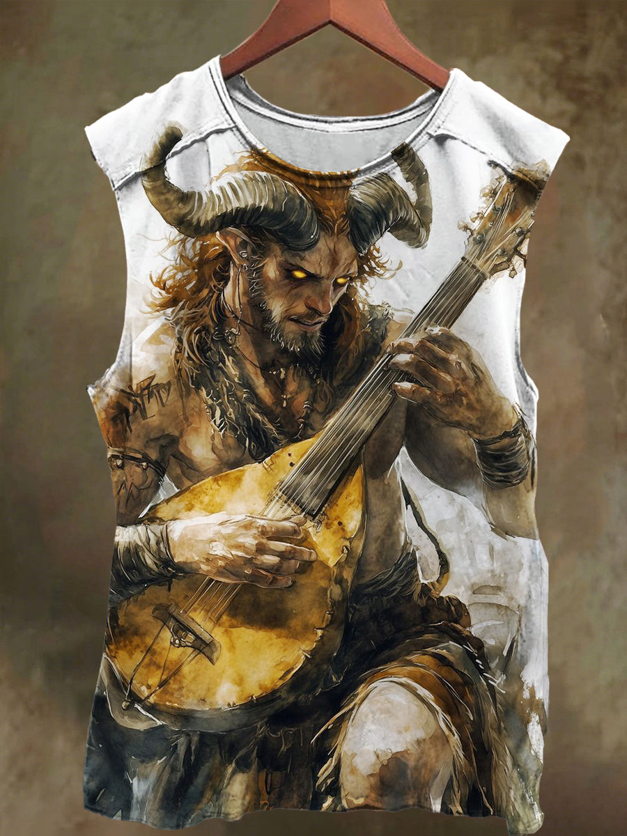 Unisex Music Divine Print Casual Cotton Tank Top