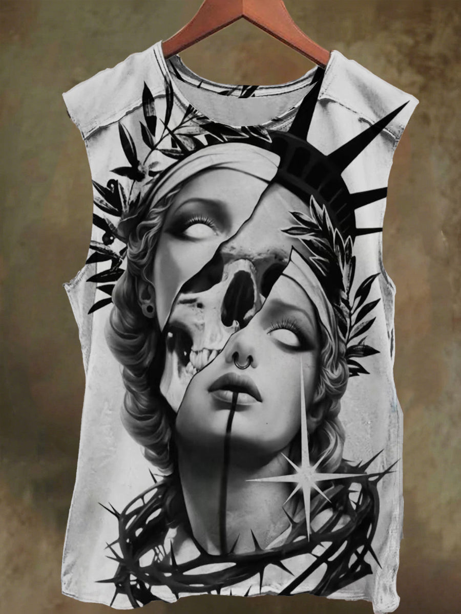Unisex Thorns Liberty Print Casual Cotton Tank Top