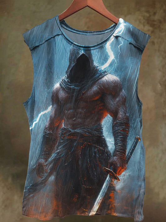 Unisex Warriors in the Rain Printed Casual Cotton Tank Top