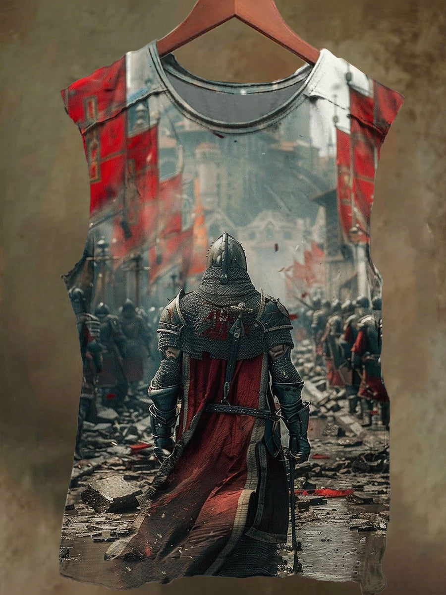 Unisex Warrior Legion Print Casual Cotton Tank Top