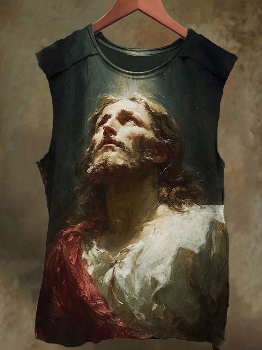 Unisex Jesus Wako Print Casual Cotton Tank Top