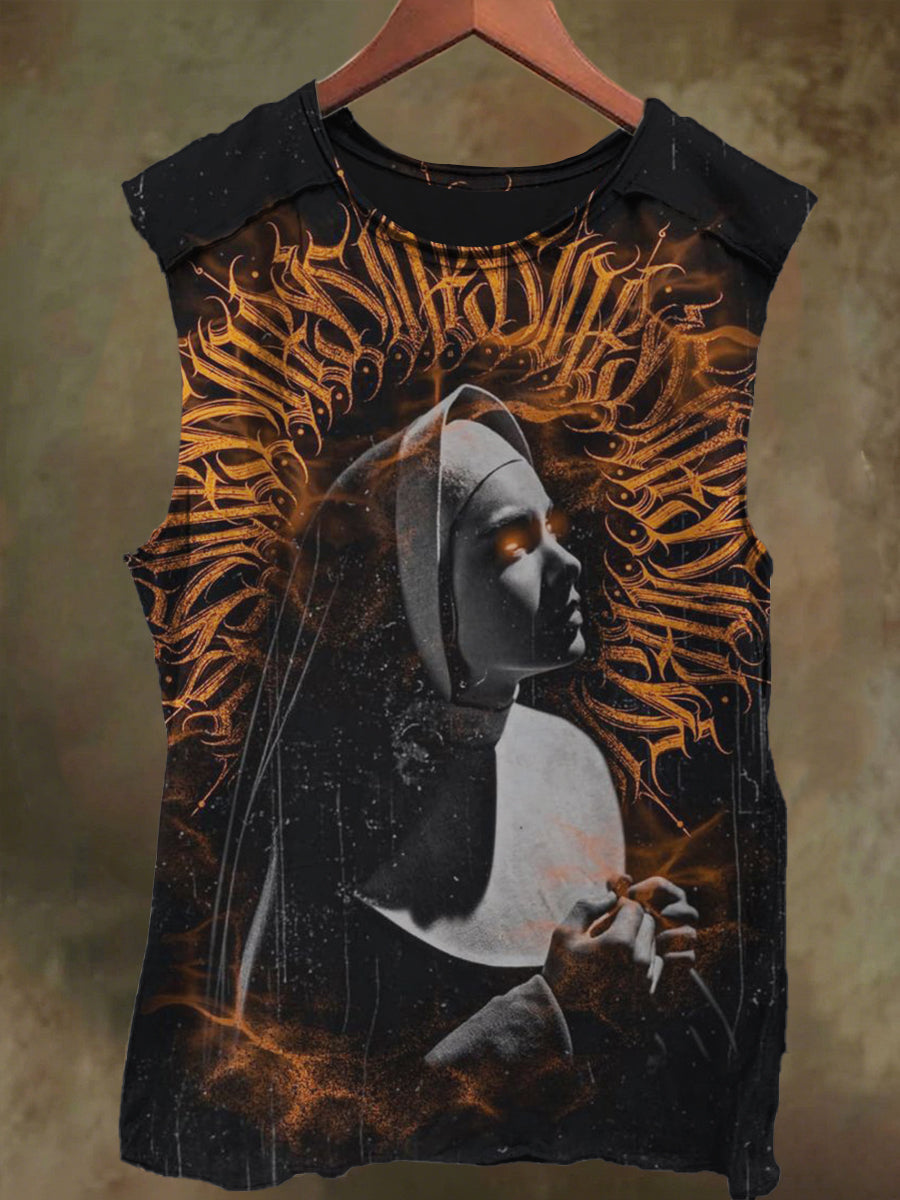 Unisex Sisters of the Runes Printed Casual Cotton Tank Top