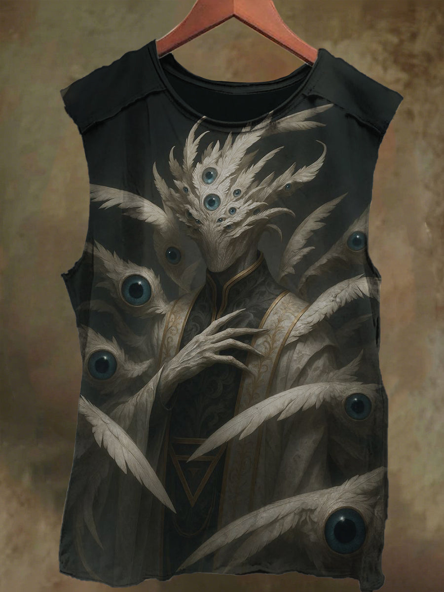 Unisex Angel Teen Print Casual Cotton Tank Top