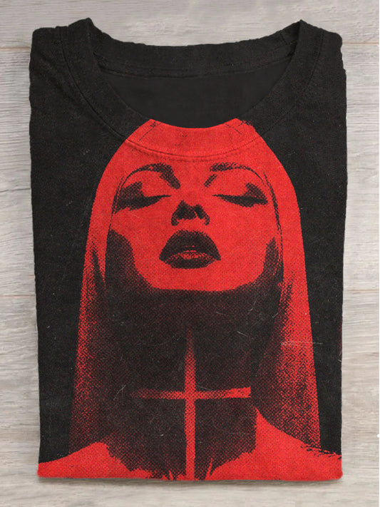 Sisters of the Cross Printed Round Neck Short Sleeve T-Shirt