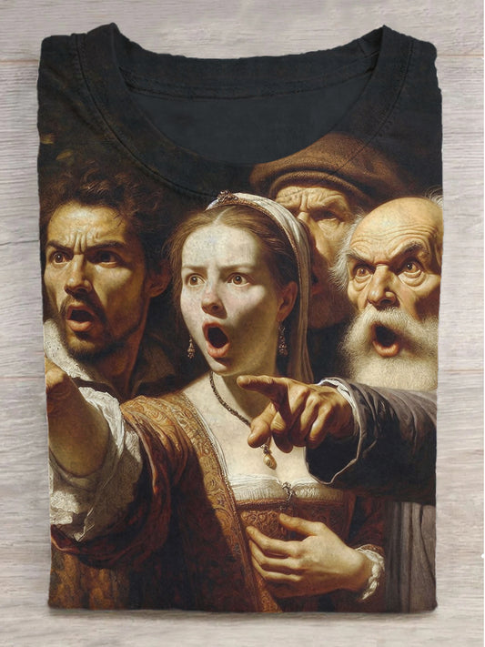 Medieval Mass Printed Crew Neck Short Sleeve T-Shirt
