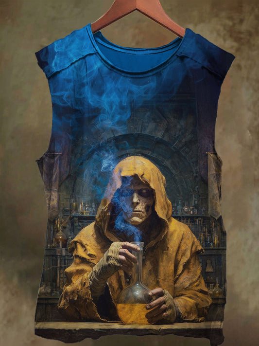 Unisex Wizard Potion Print Casual Cotton Tank Top
