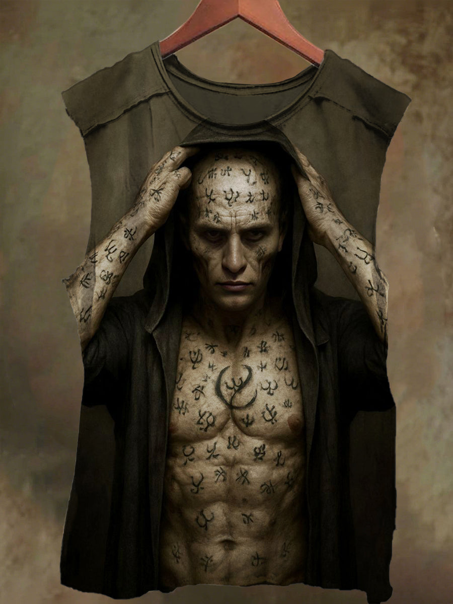 Unisex Rune Mage Print Casual Cotton Tank Top