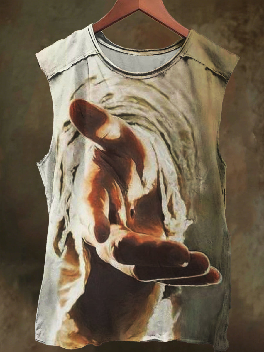 Unisex Jesus Future Faith Print Casual Cotton Tank Top