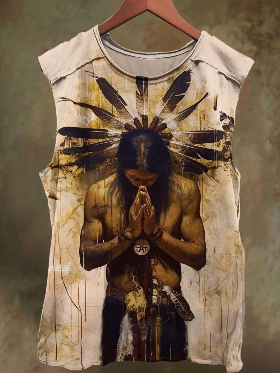 Unisex Prayer Faith Printed Casual Cotton Tank Top