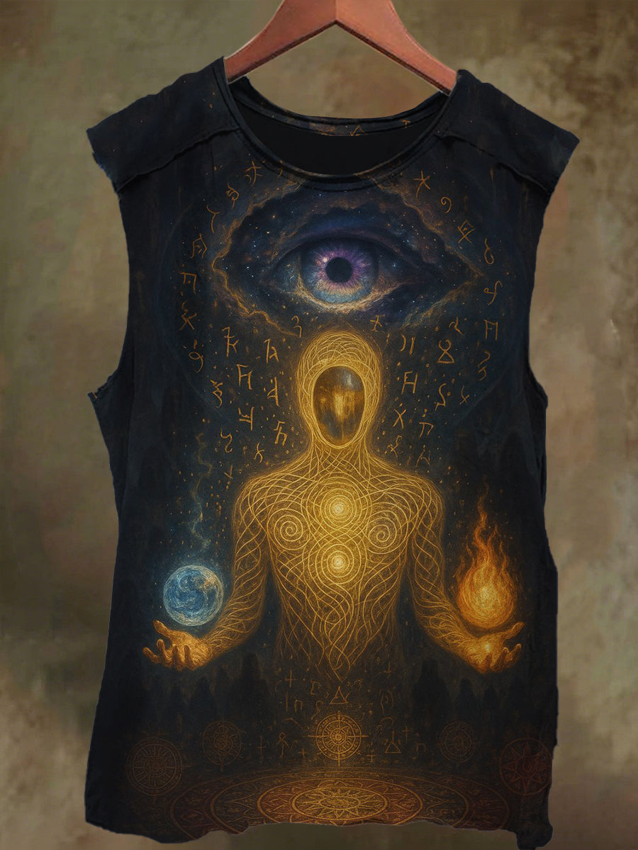 Unisex Scripture Print Casual Cotton Tank Top