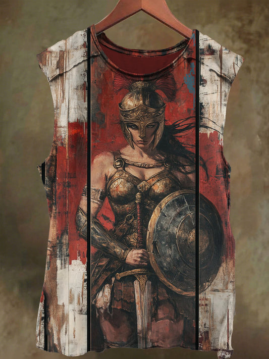 Unisex Girl's Gladiator Print Casual Cotton Tank Top