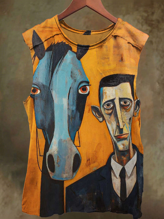 Unisex Junior Wagamama Graffiti Print Casual Cotton Tank Top