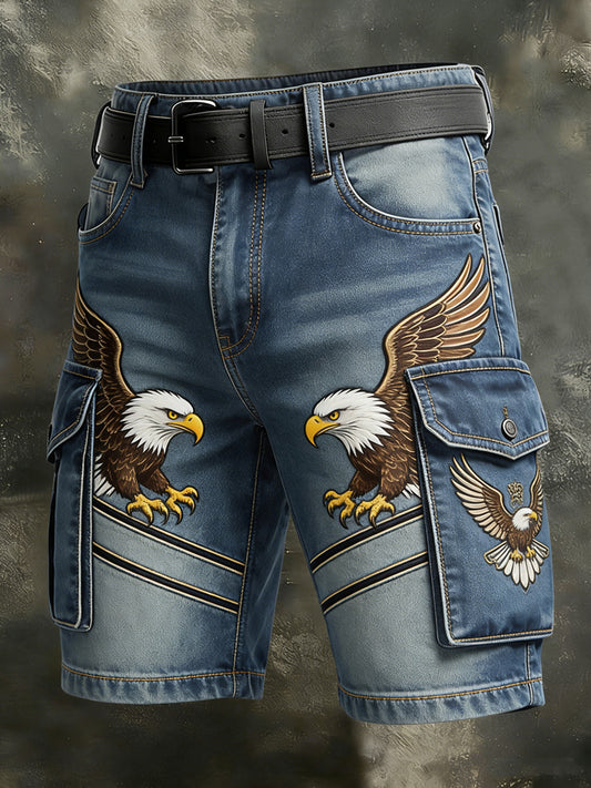 Men's Retro Vacation Business Art Animal Print Casual Shorts