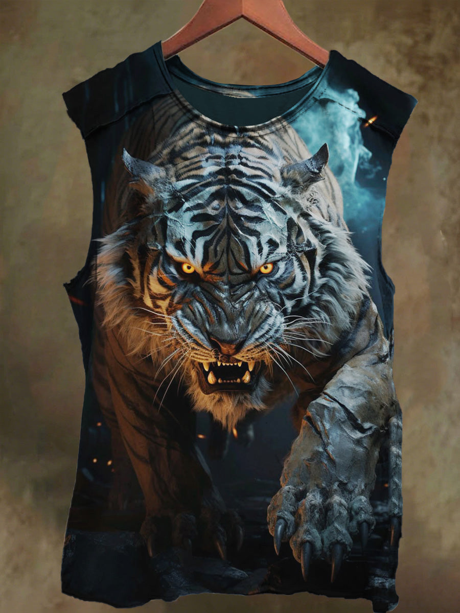 Unisex Jesus Print Casual Cotton Tank Top