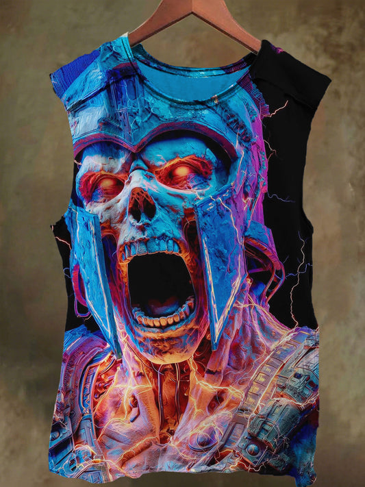 Unisex Skeleton General Print Casual Cotton Tank Top
