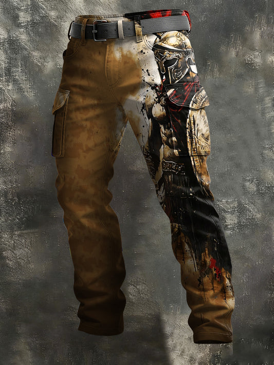 Men's Muscle Rider Print Casual Pants