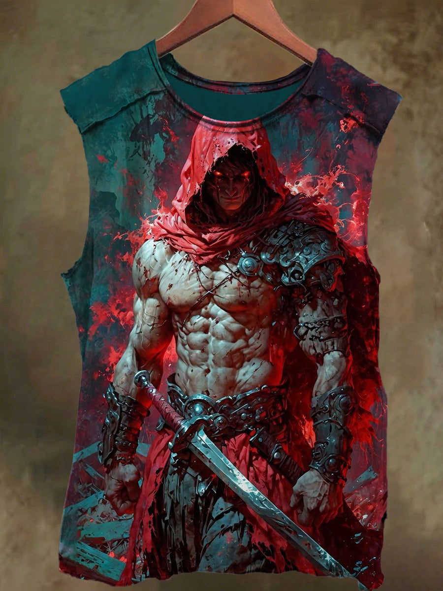 Unisex Youth Graffiti Print Casual Cotton Tank Top