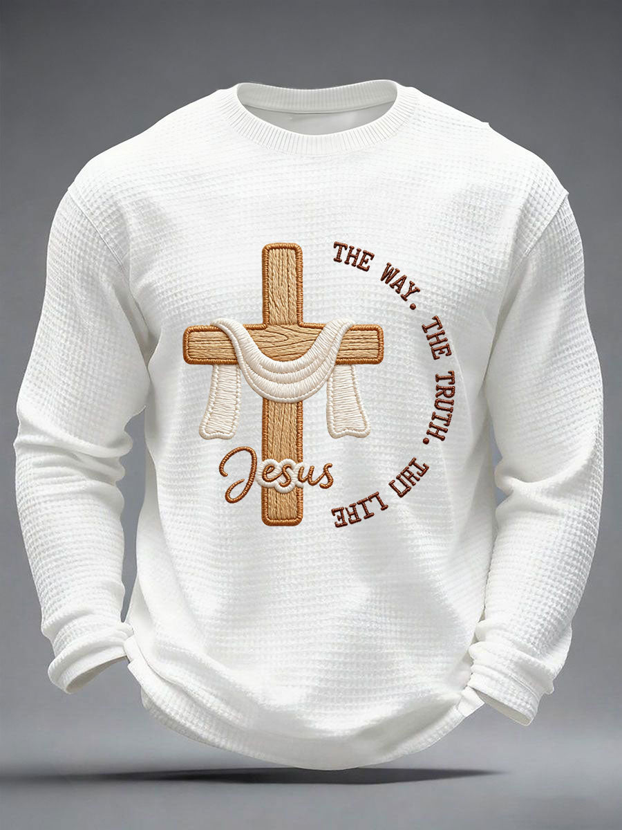 Men's Jesus Print Casual T-Shirt