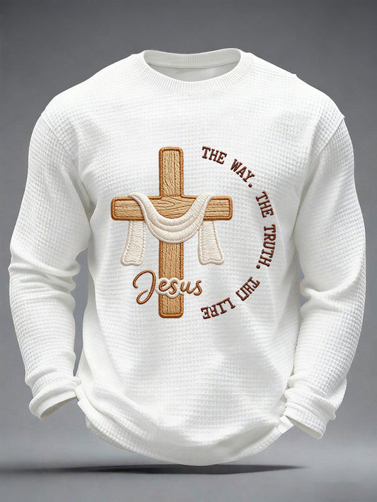 Men's Jesus Print Casual T-Shirt