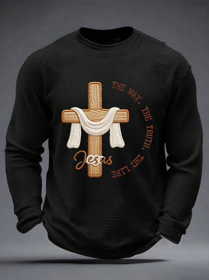 Men's Jesus Print Casual T-Shirt