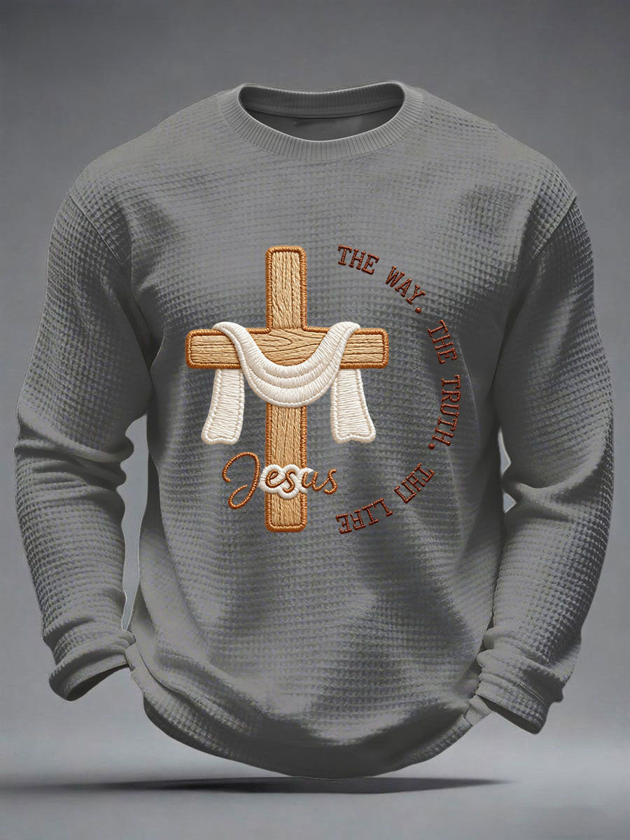 Men's Jesus Print Casual T-Shirt