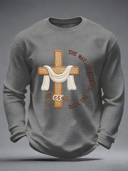Men's Jesus Print Casual T-Shirt