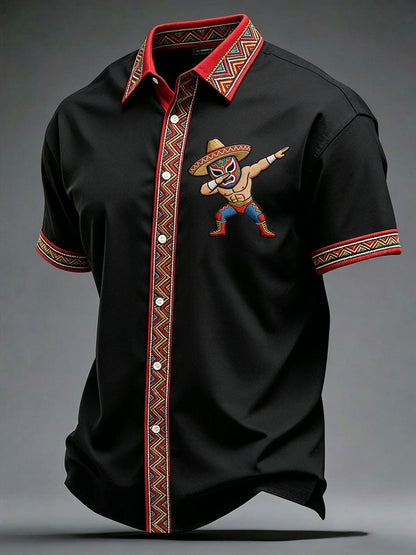 Men's Cinco de Mayo Printed Casual Shirt