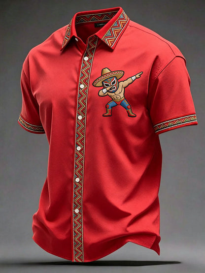 Men's Cinco de Mayo Printed Casual Shirt