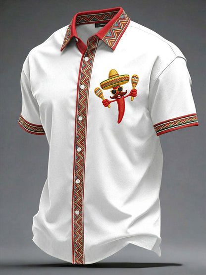 Men's Cinco de Mayo Printed Casual Shirt