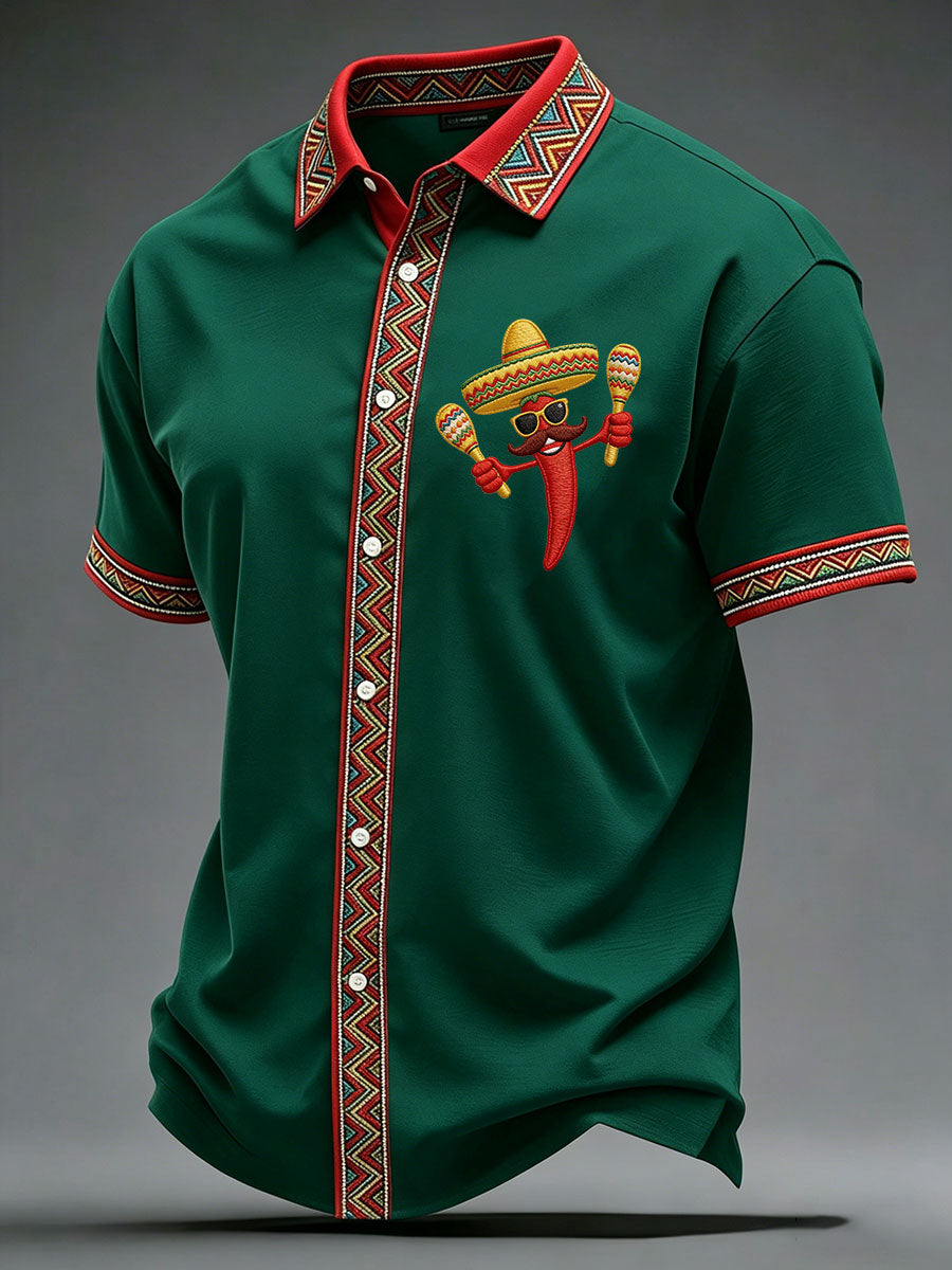Men's Cinco de Mayo Printed Casual Shirt