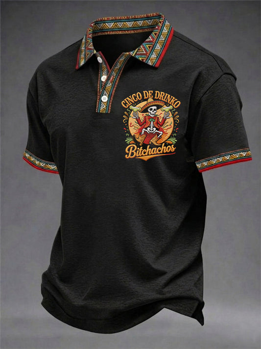 Men's Cinco De Mayo Print Short-Sleeve Top
