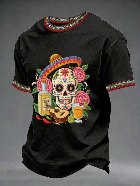 Men's Cinco De Mayo Print Short-Sleeve O-neck T-shirt