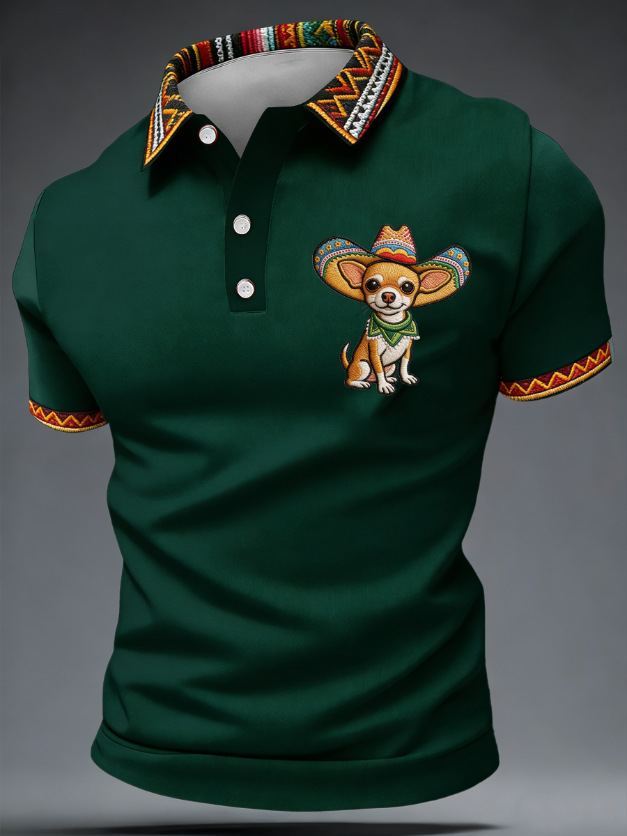 Men's Mexican Cinco de Mayo Printed polo shirt