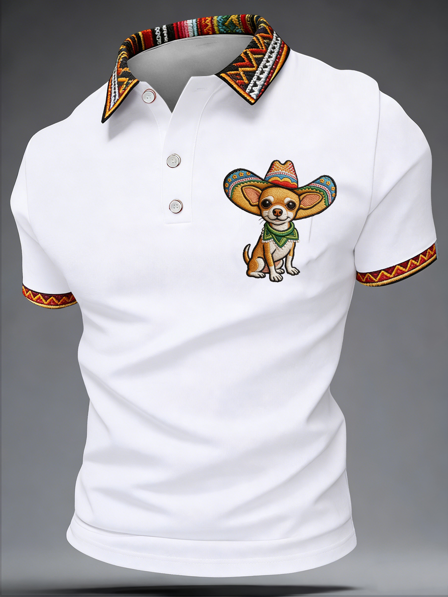 Men's Mexican Cinco de Mayo Printed polo shirt