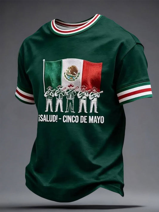 Men's Funny Cinco De Mayo Drinks Printed T-shirt