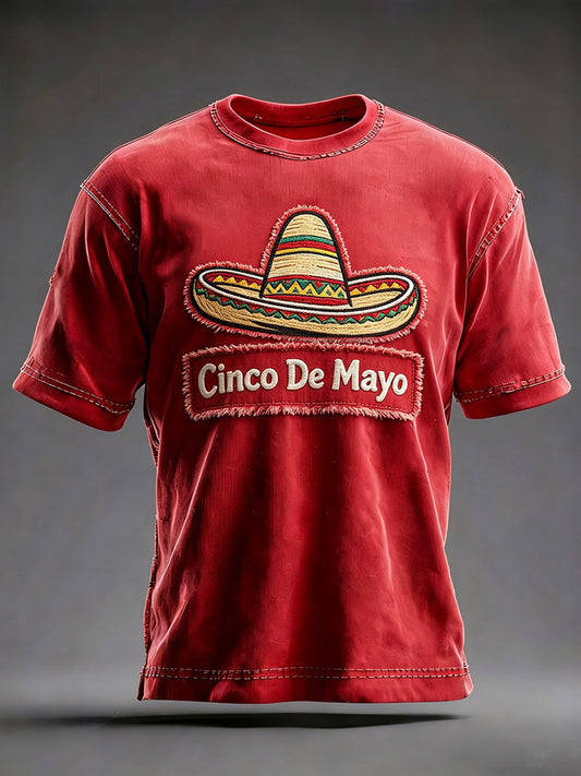 Men's Cinco de Mayo Printed Casual T-Shirt