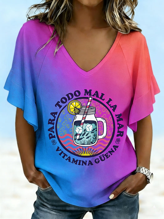 Women's Cinco De Mayo Print Casual Shirt