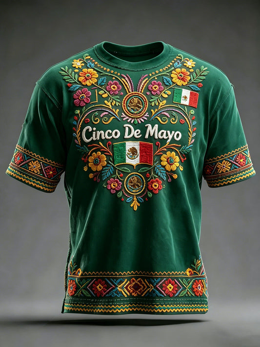 Men's Cinco de Mayo Printed Casual T-Shirt