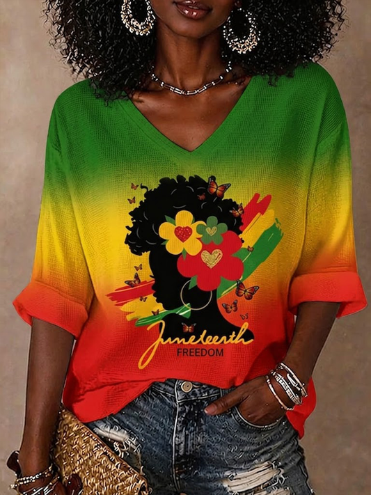 Women's Juneteenth Waffle T-shirt