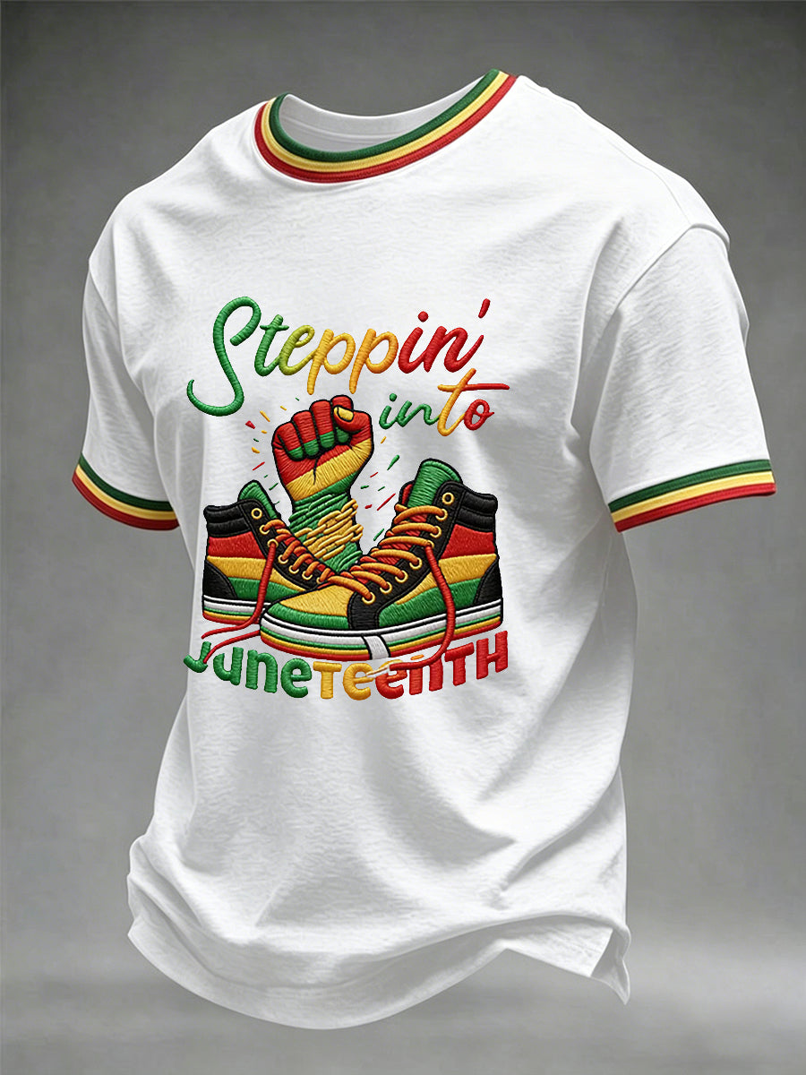 Men's Juneteenth Printed Short-sleeved T-shirt
