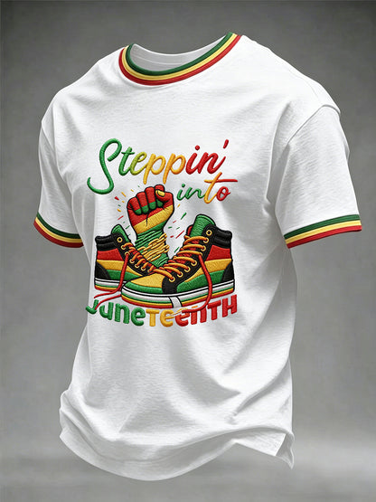 Men's Juneteenth Printed Short-sleeved T-shirt