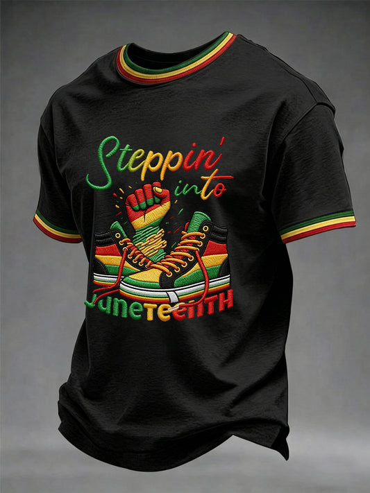 Men's Juneteenth Printed Short-sleeved T-shirt